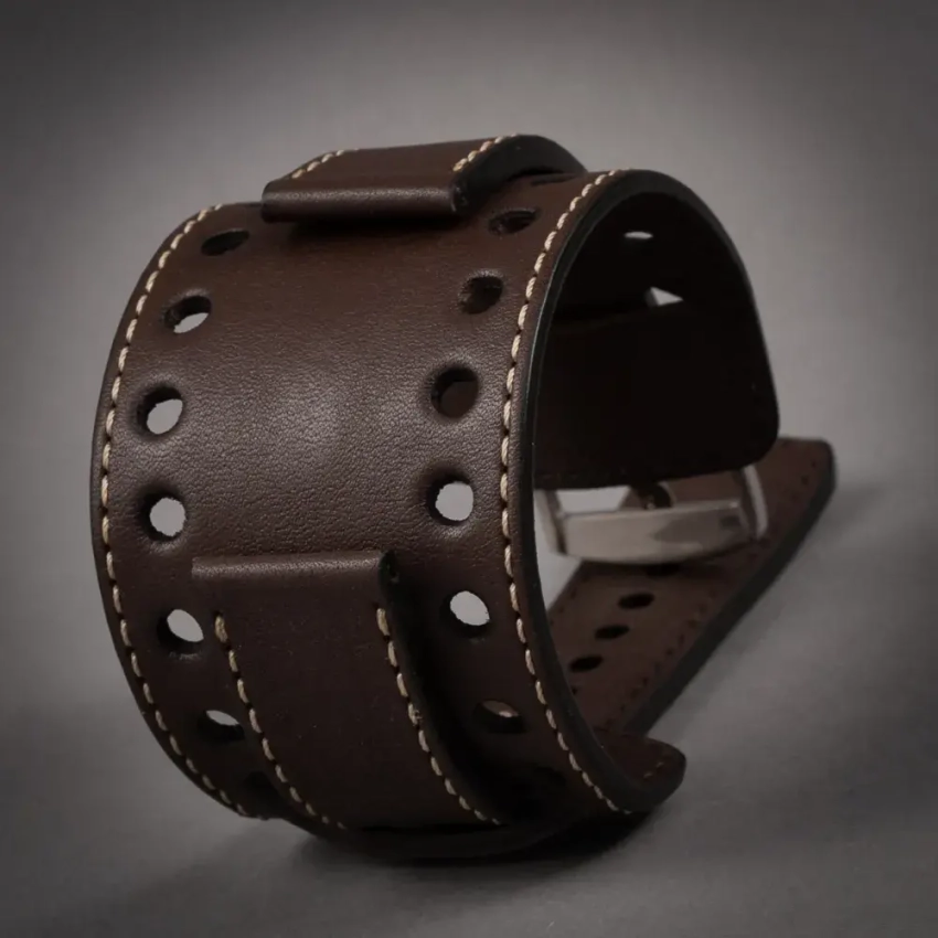 Leather wide watch strap mod.11 example (04)