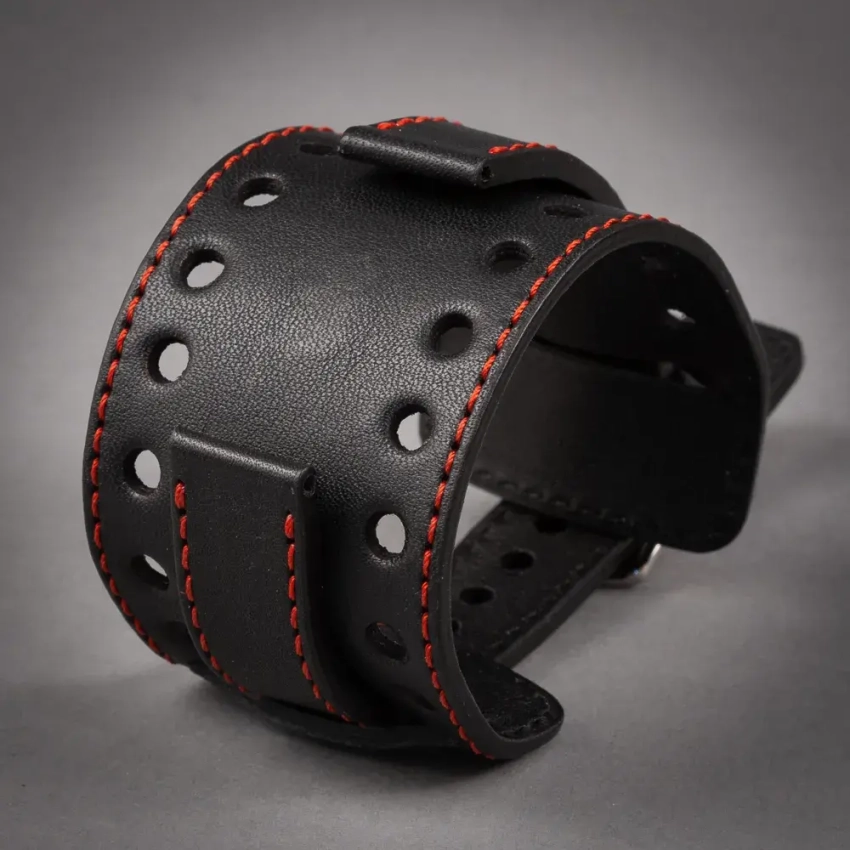 Leather wide watch strap mod.11 example (05)