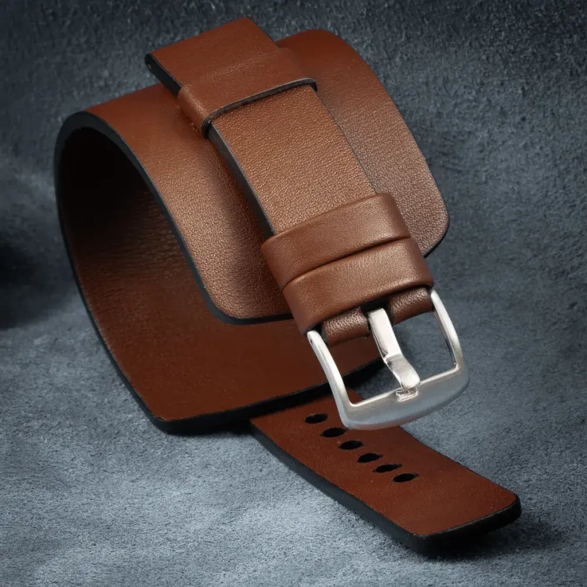 Leather wide watch strap mod.12 example (02)