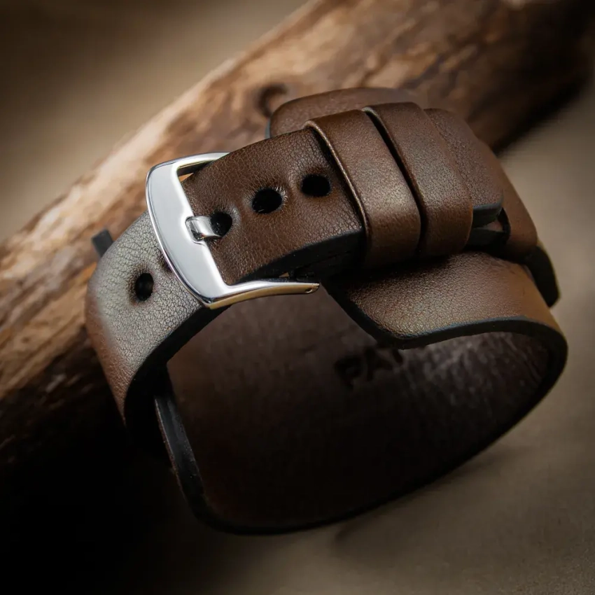 Leather wide watch strap mod.12 example (01)