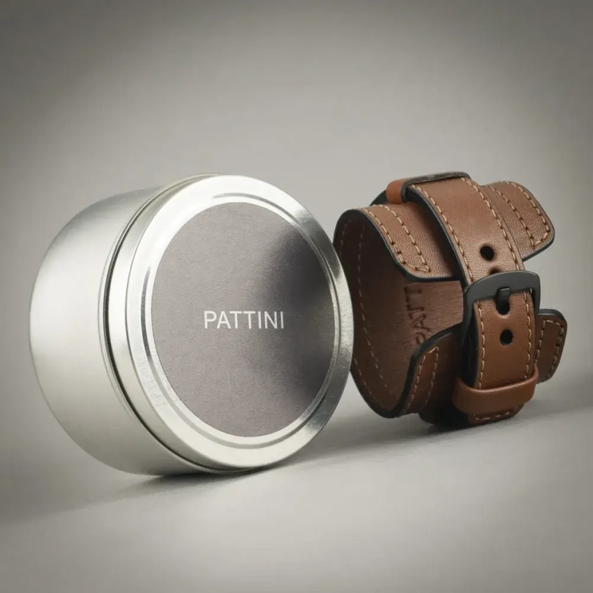 Leather wide watch strap mod.12 example (08)