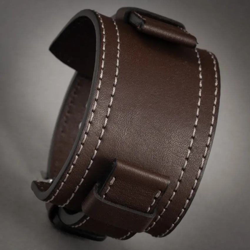Leather wide watch strap mod.12 example (05)