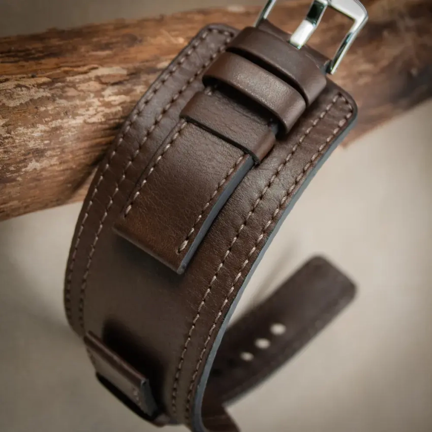 Leather wide watch strap mod.12 example (03)