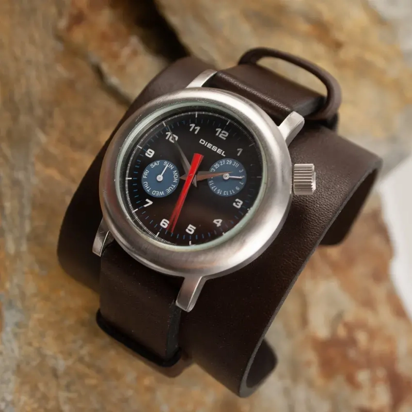 Leather wide watch strap mod.12 example (10)