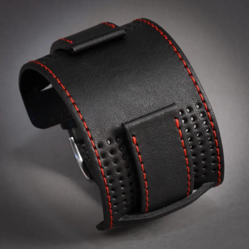 Leather wide watch strap mod.13 example (07)