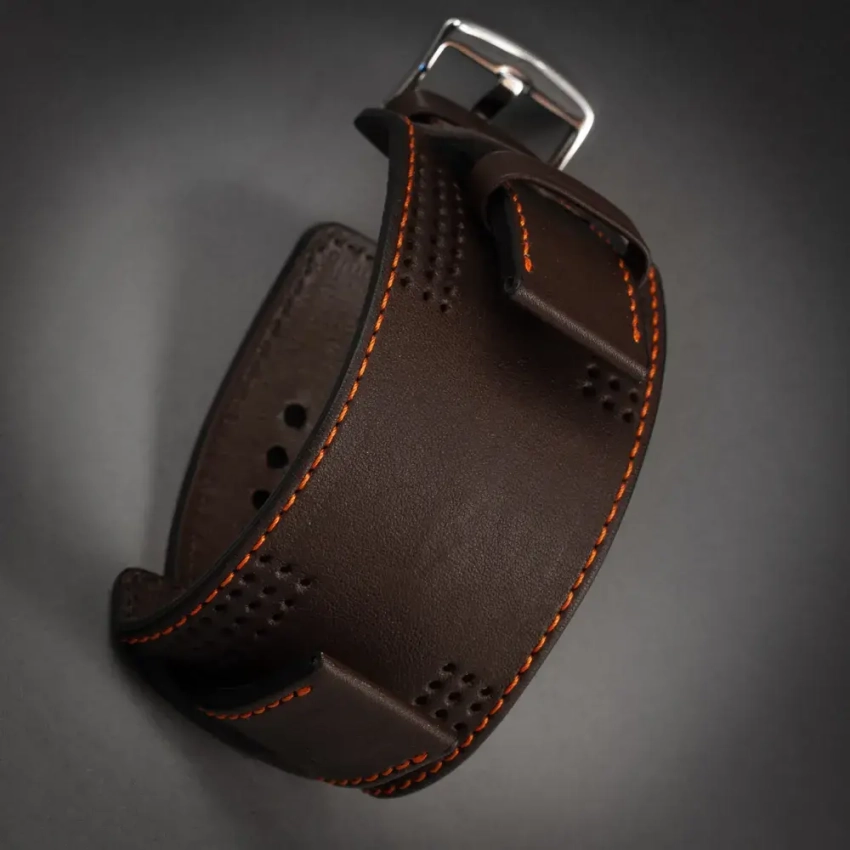 Leather wide watch strap mod.13 example (06)