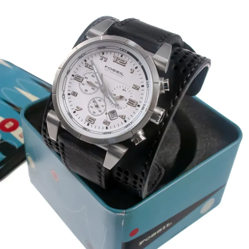 Leather wide strap for Fossil watch mod.13 example (01)