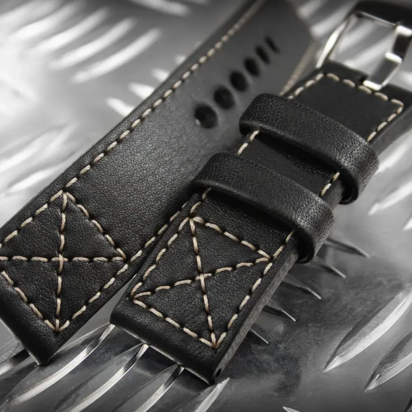 Leather watch strap mod.71 example (02)