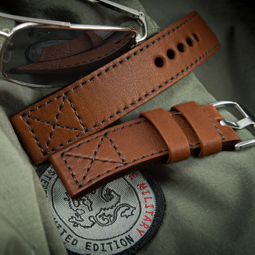 Leather watch strap mod.71 example (06)