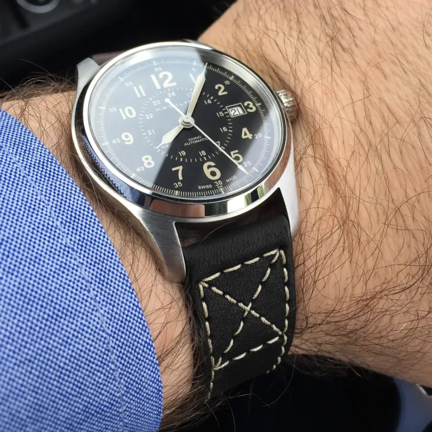 Leather watch strap mod.71 example (08)