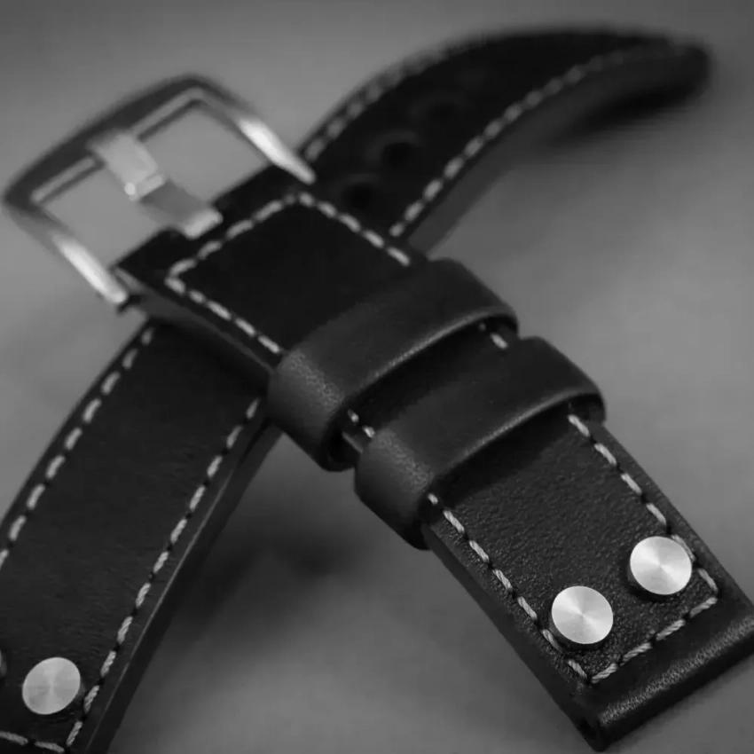 Leather watch strap mod.78 example (03)