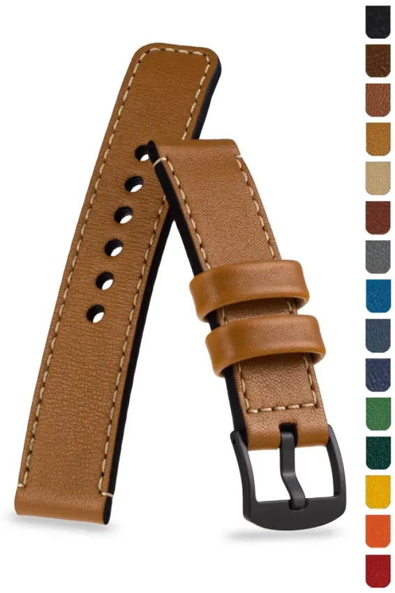 Leather watch strap mod.60 + modification (1)