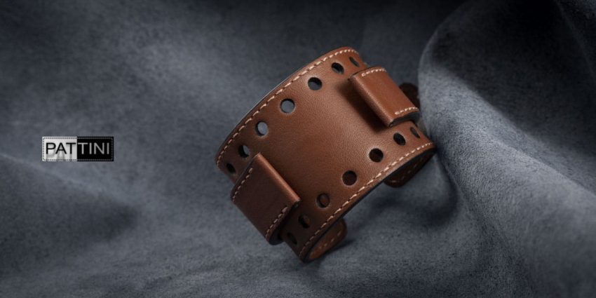 Leather wide watch strap mod.11 example (07)