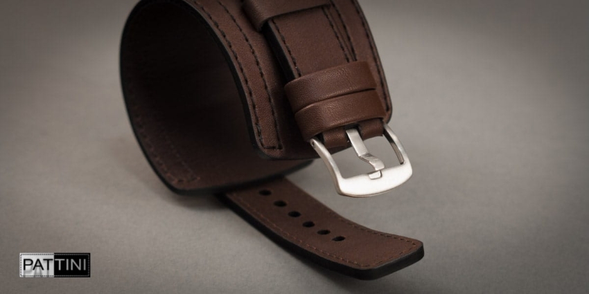 Leather wide watch strap mod.12 example (06)