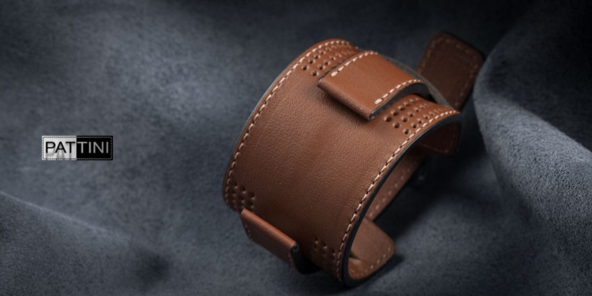 Leather wide watch strap mod.13 example (08)