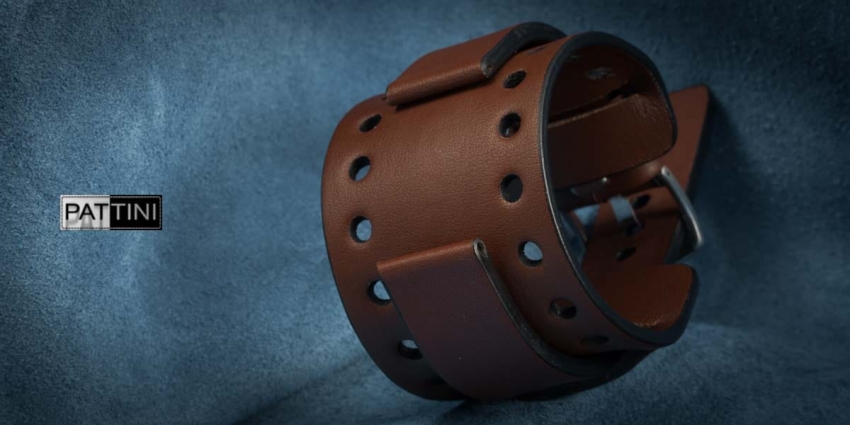 Leather wide watch strap mod.11 example (01)